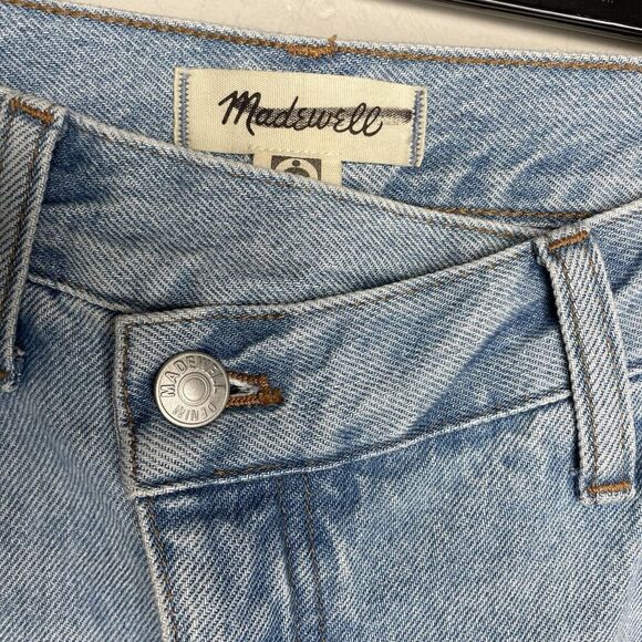 MADEWELL Low Slung Straight Jeans Women 27 Light Wash Slouchy 100% Cotton NO655 - Picture 6 of 16